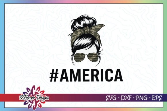 American Veteran Mom Happy Mom SVG