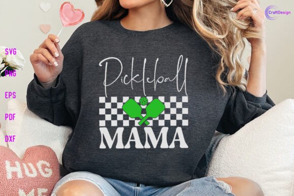 Checkered Pickleball Mama SVG Mom SVG