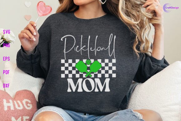 Checkered Pickleball Mom SVG Mama SVG