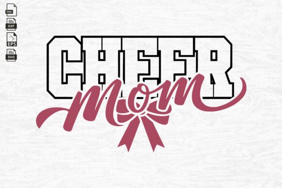 Cheer Mom SVG: Bow & Cheerleader Mom Design