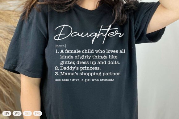 Daughter Definition SVG, Mom SVG