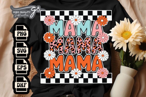 Mama Leopard Mama Retro Mom SVG