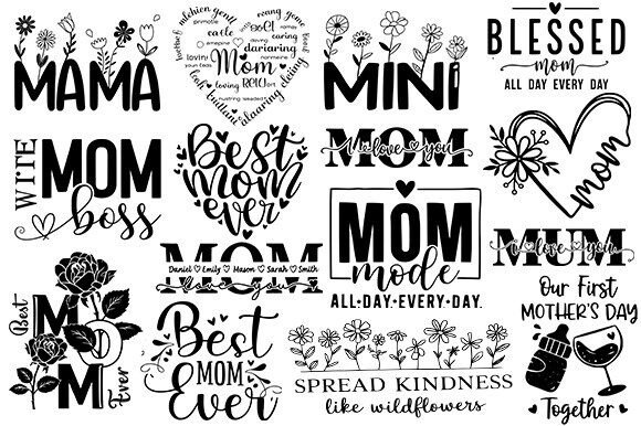 Mother’s Day SVG Bundle: Mama & Mom Designs